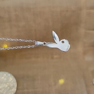 PLAYBOY BUNNY LOGO PENDANT NECKLACE